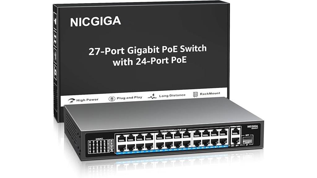 24 port gigabit poe switch