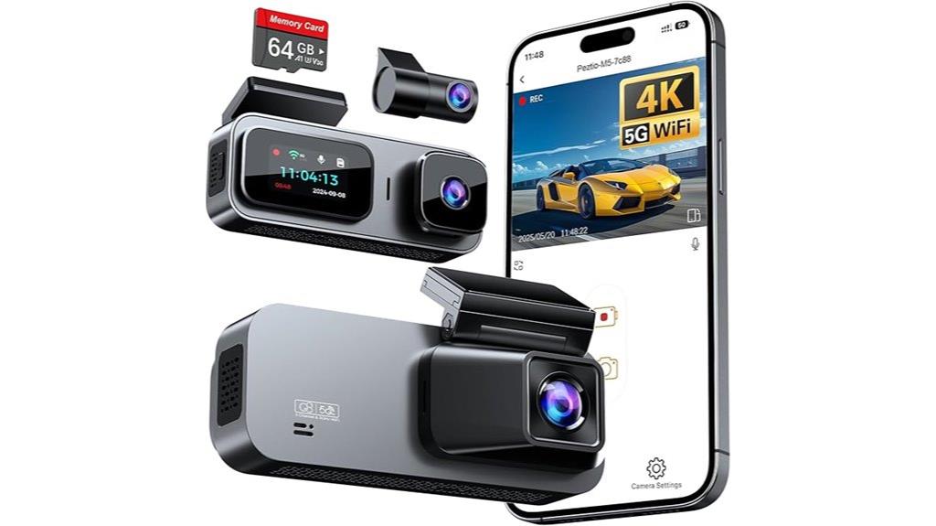 3 channel 4k dash cam