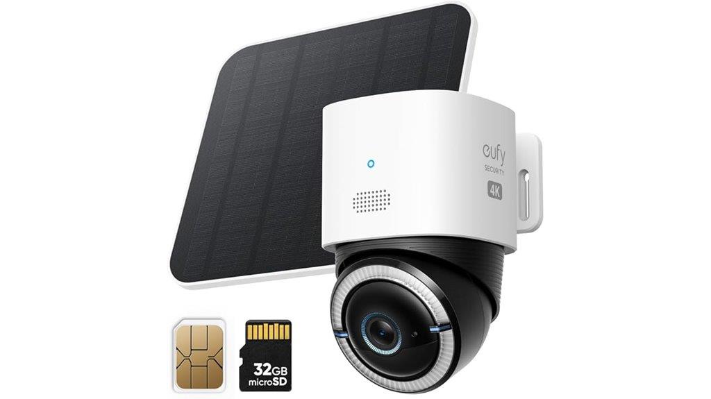 4k solar cellular camera