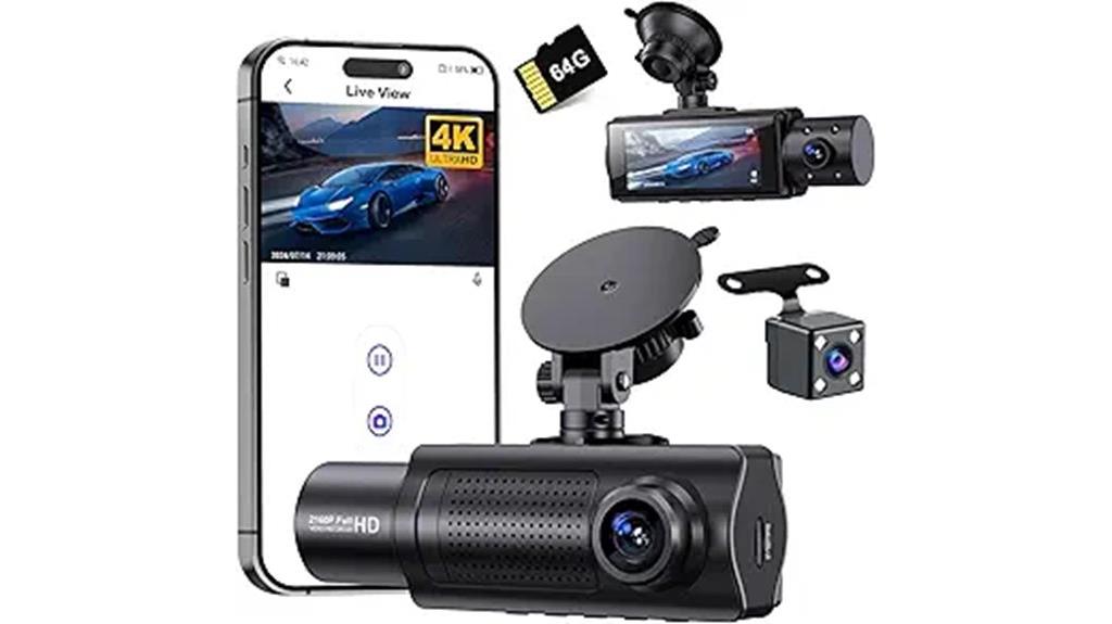 4k wifi dash camera
