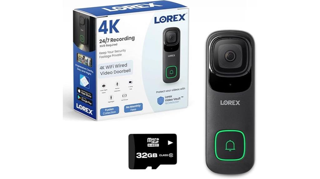 4k wired wifi doorbell