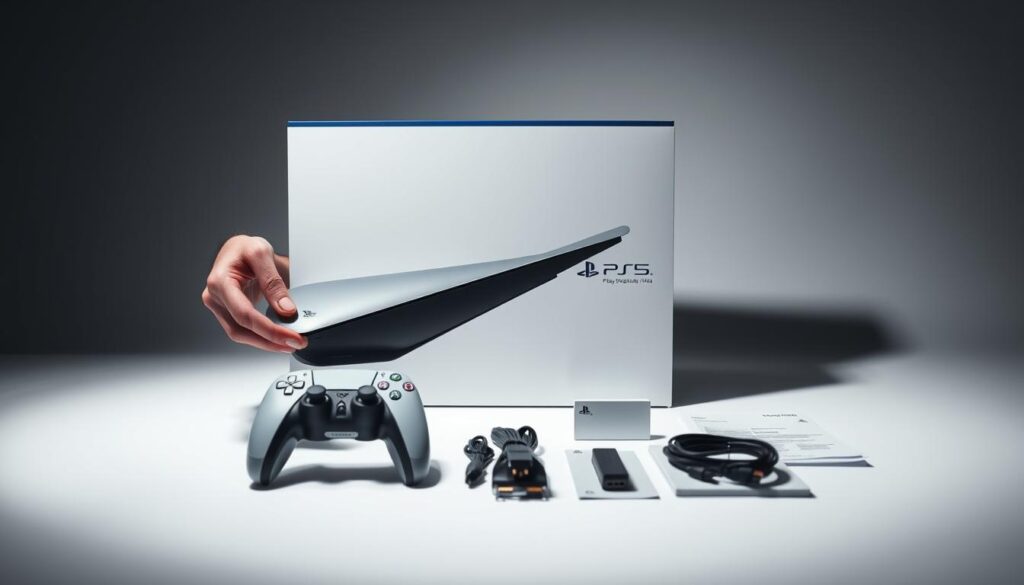 PS5 unboxing process