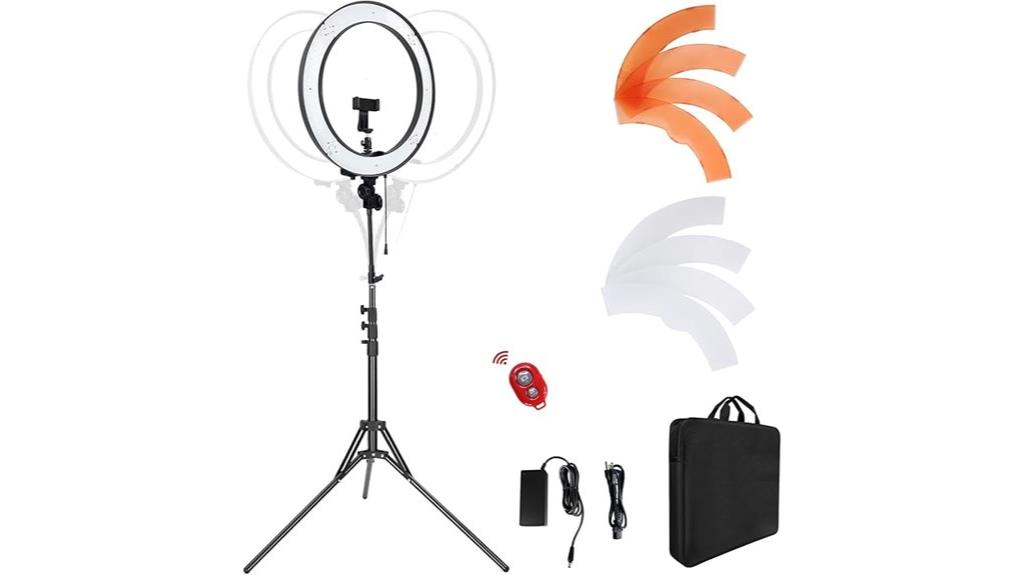 adjustable 18 inch ring light