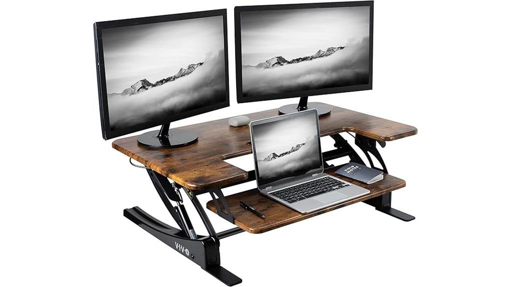 adjustable dual monitor riser