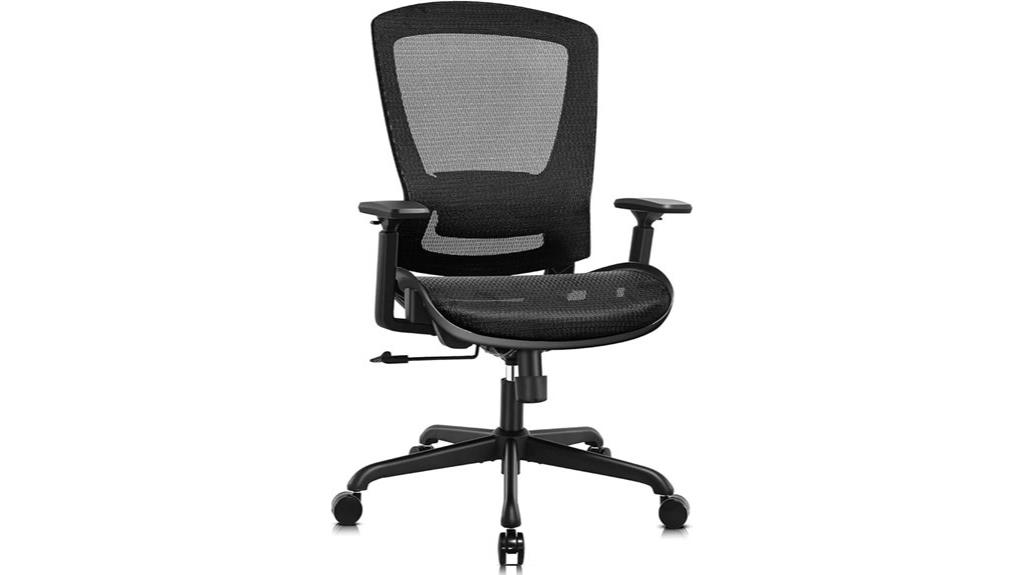 adjustable lumbar swivel chair