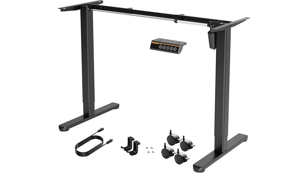adjustable t shaped desk frame