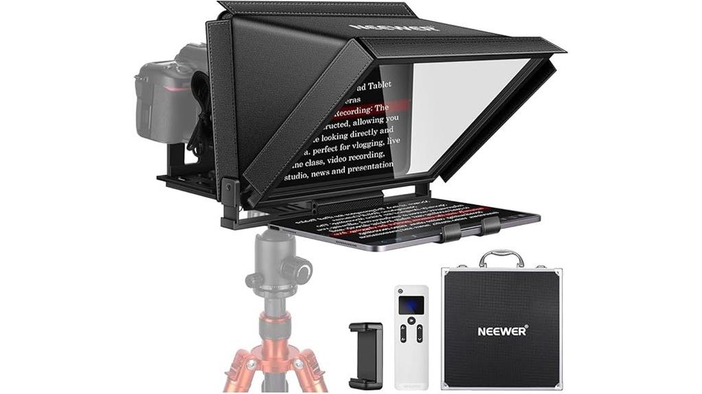 aluminum teleprompter with remote