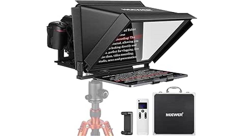 aluminum teleprompter with remote