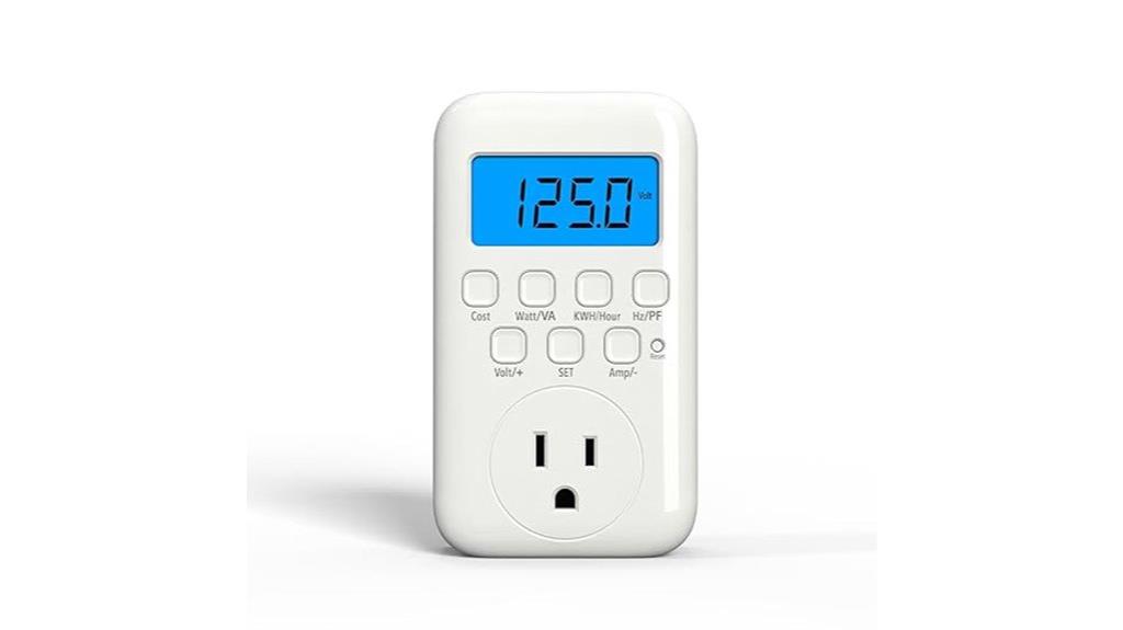 backlit power usage monitor