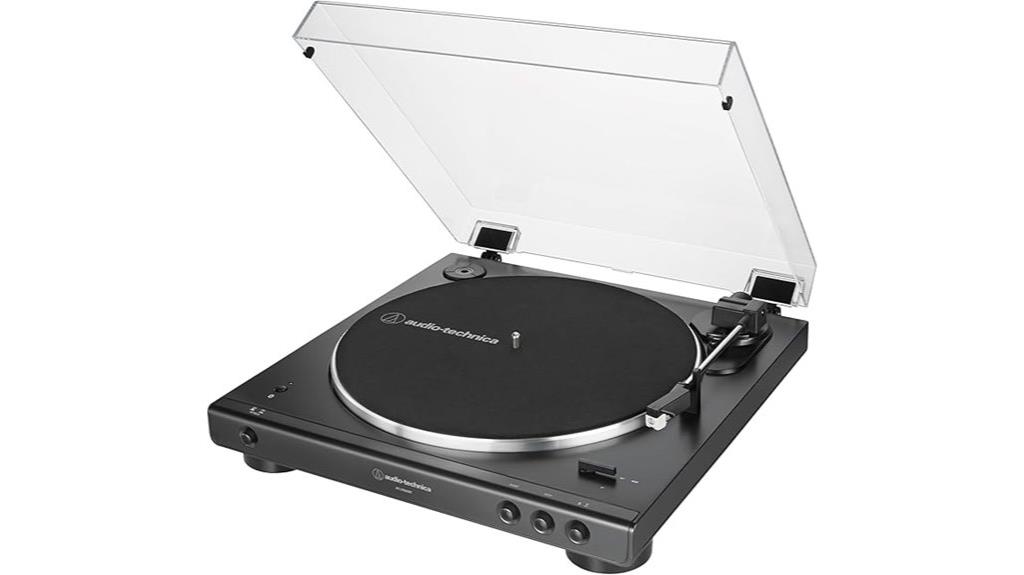 black bluetooth belt drive turntable