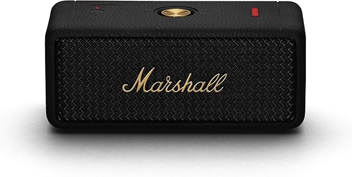 black brass portable speaker