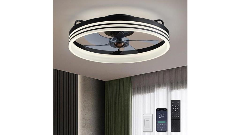 black low profile fan