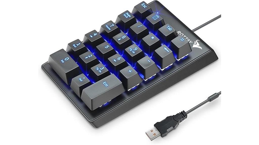blue led rottay keypad