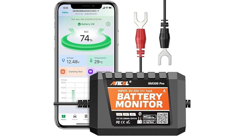 bluetooth waterproof battery monitor