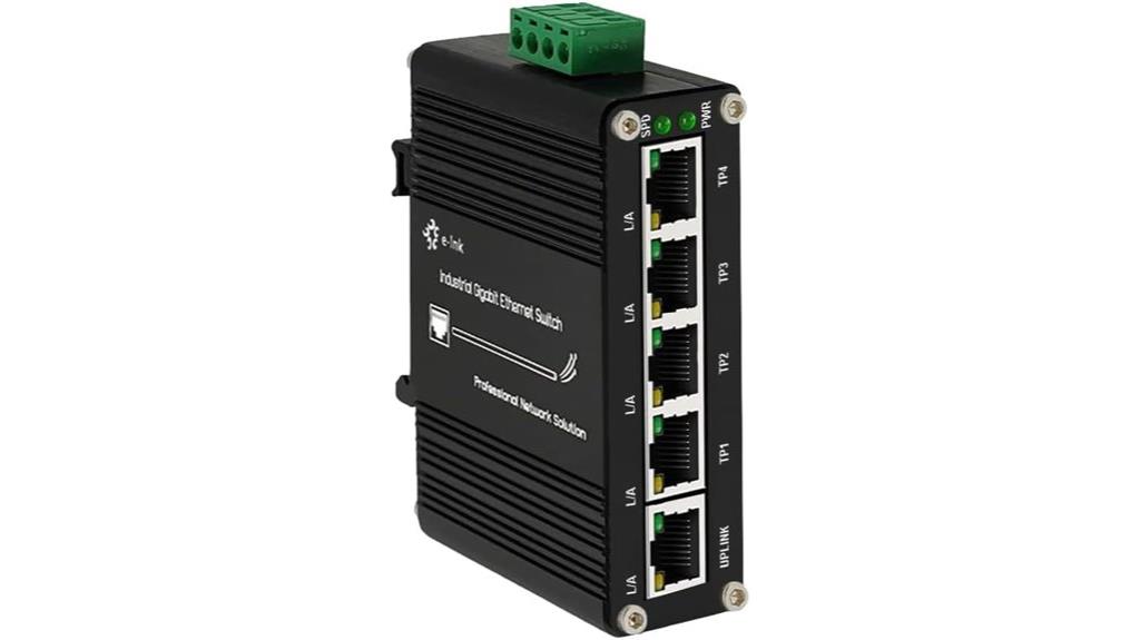compact 5 port ethernet switch