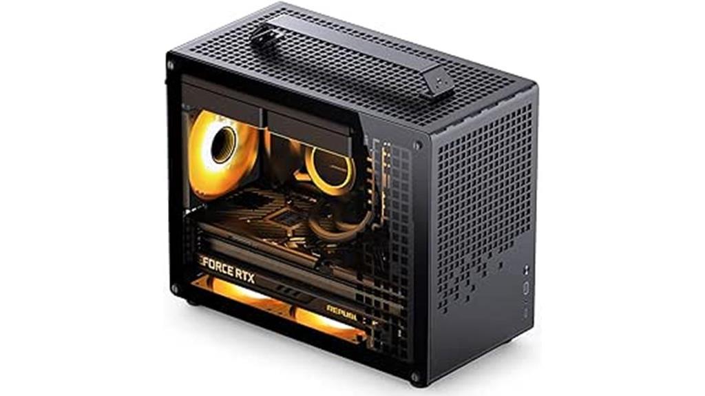 compact black micro tower