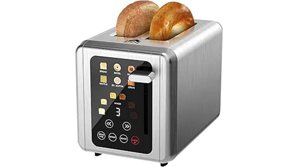digital stainless steel toaster