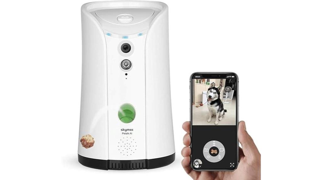 dog camera with treat dispenser