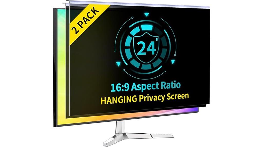 dual 24 inch privacy screens