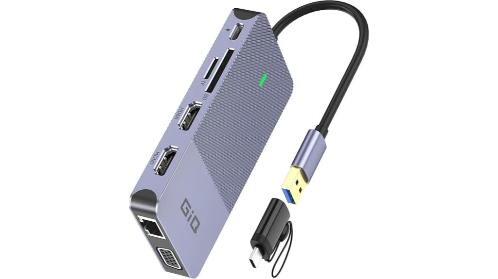 dual hdmi vga usb dock