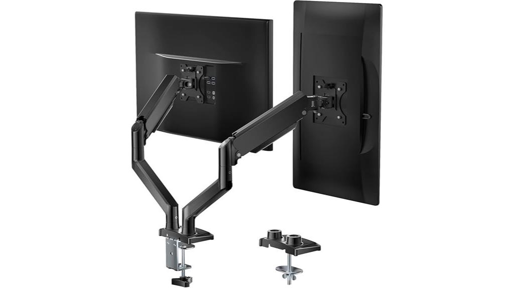 dual monitor gas spring mount