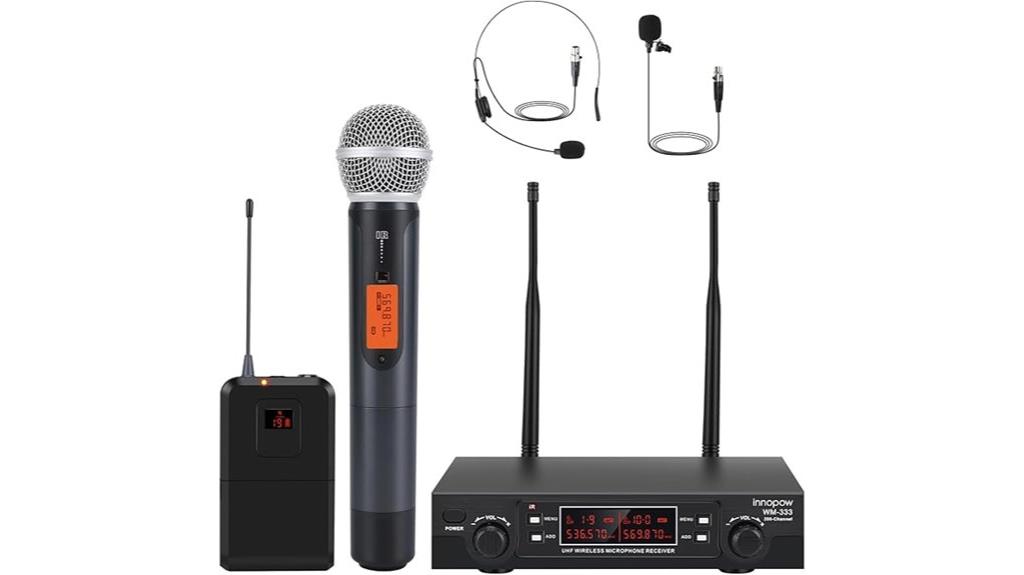dual uhf wireless microphones