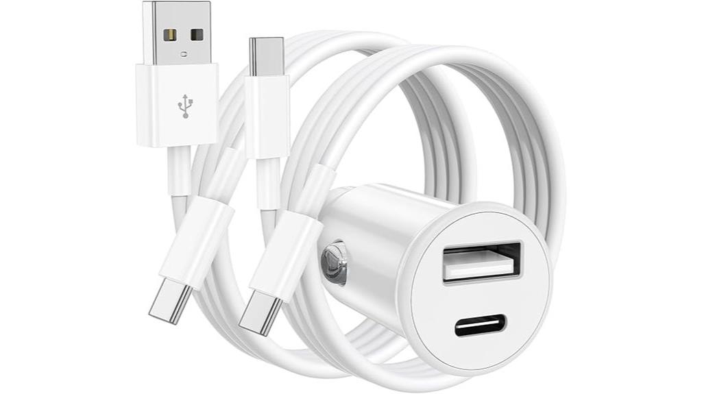dual usb c car charger