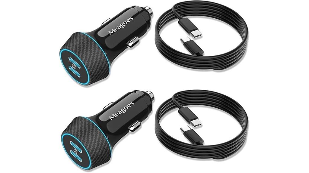 dual usb c car chargers