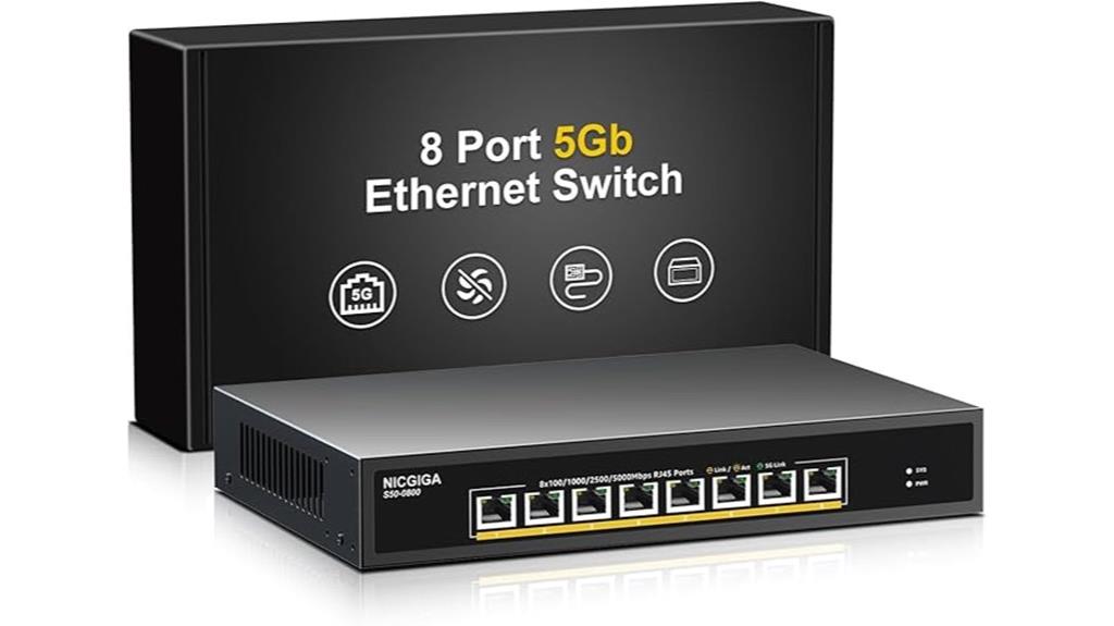 eight port 5g ethernet switch