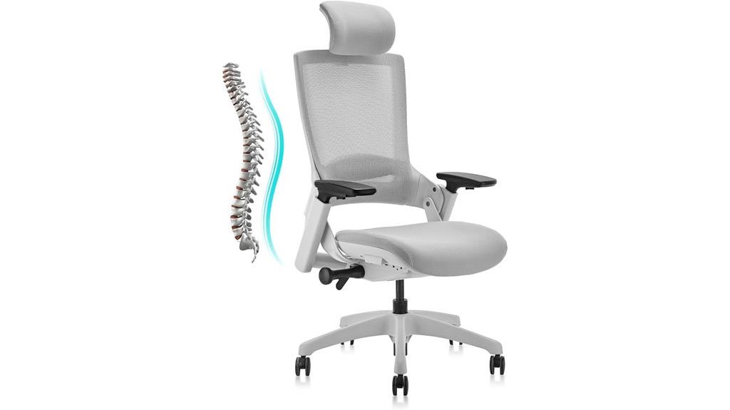 ergonomic swivel lumbar chair