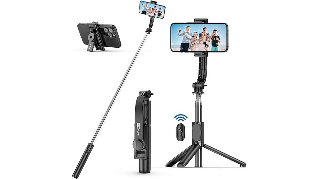 extendable selfie stick with remote