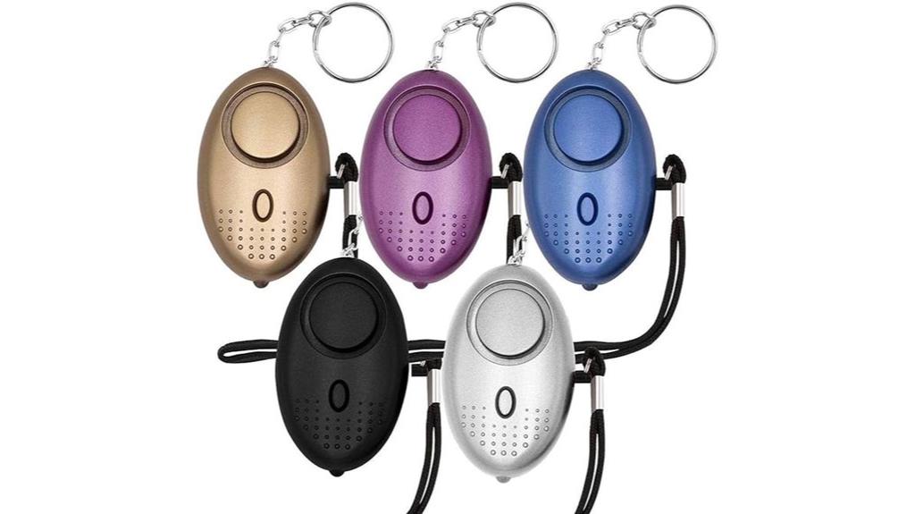 five pack personal safety alarms