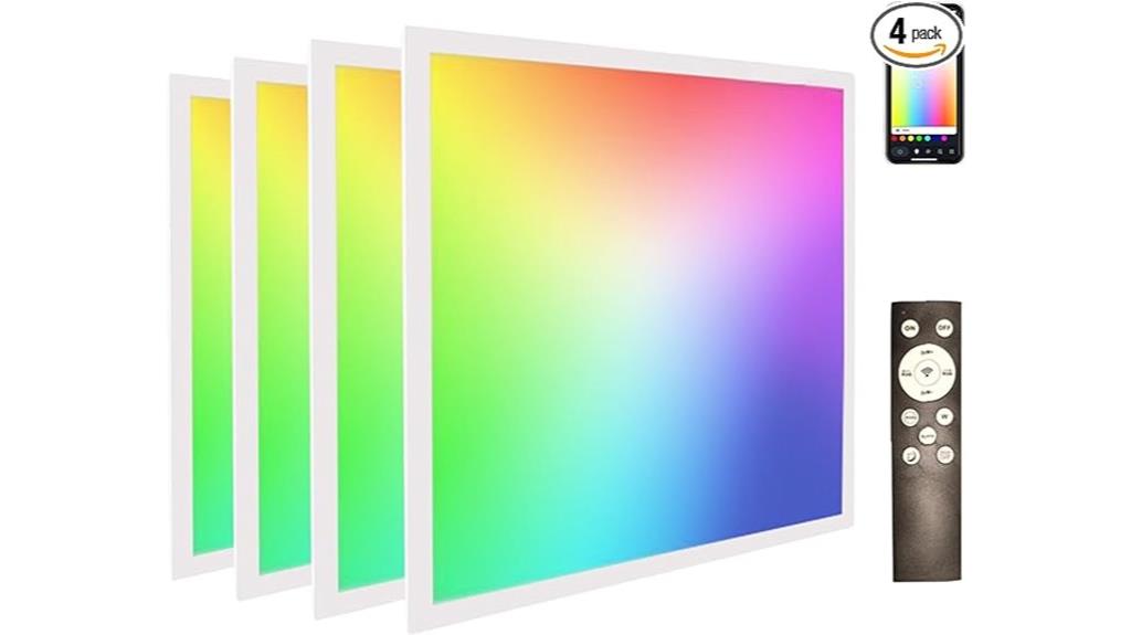 four panel rgbw led lights