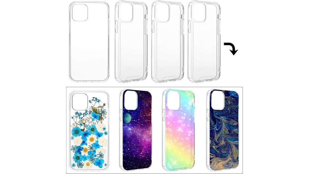 four piece clear iphone cases