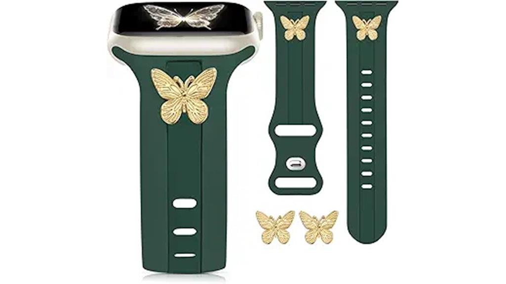 gold butterfly charm band
