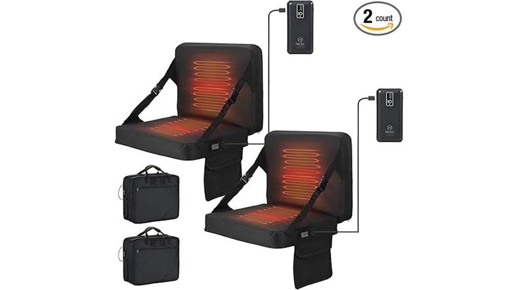 heated stadium seat with power
