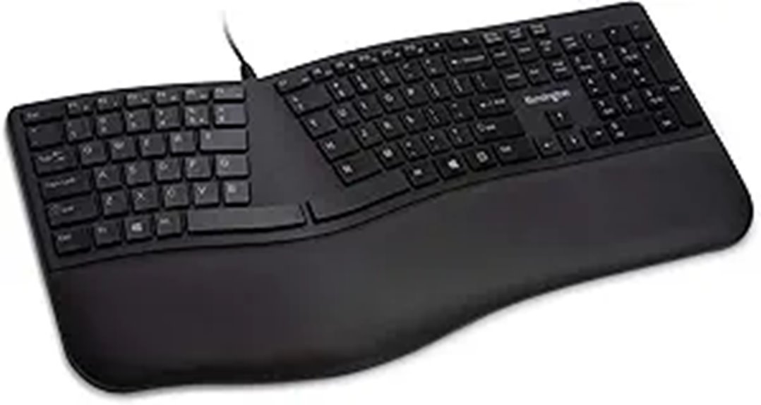 kensington ergonomic wired keyboard