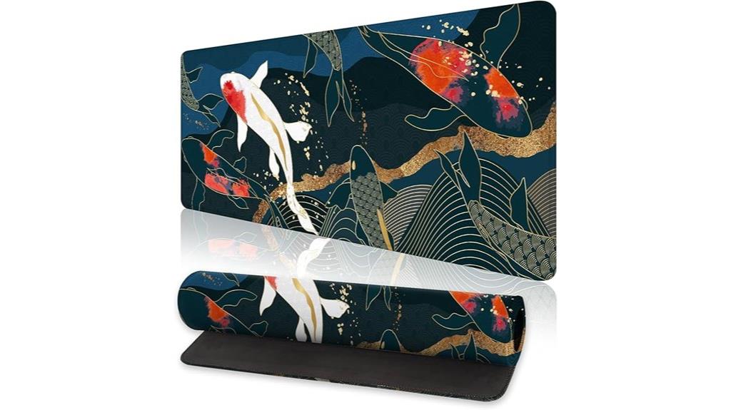 koi fish gaming mouse pad