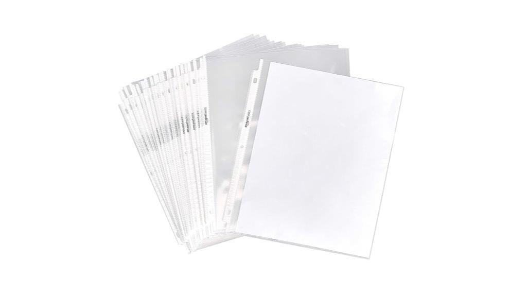 large clear sheet protector