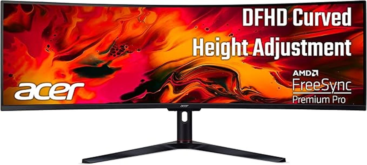 large curved gaming monitor