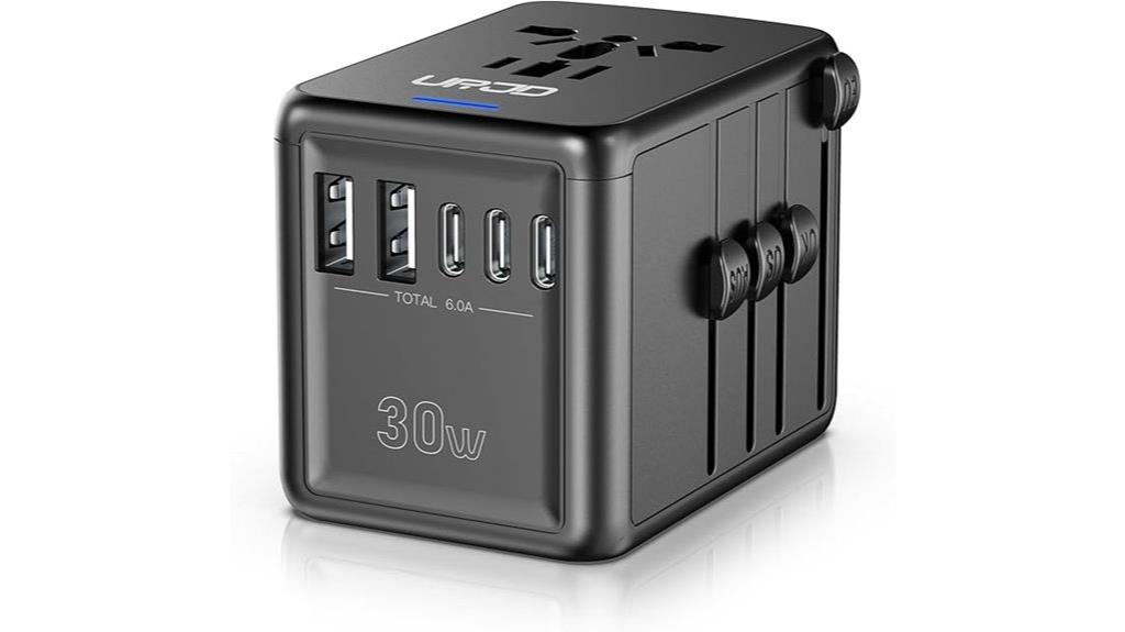 multi port universal travel adapter