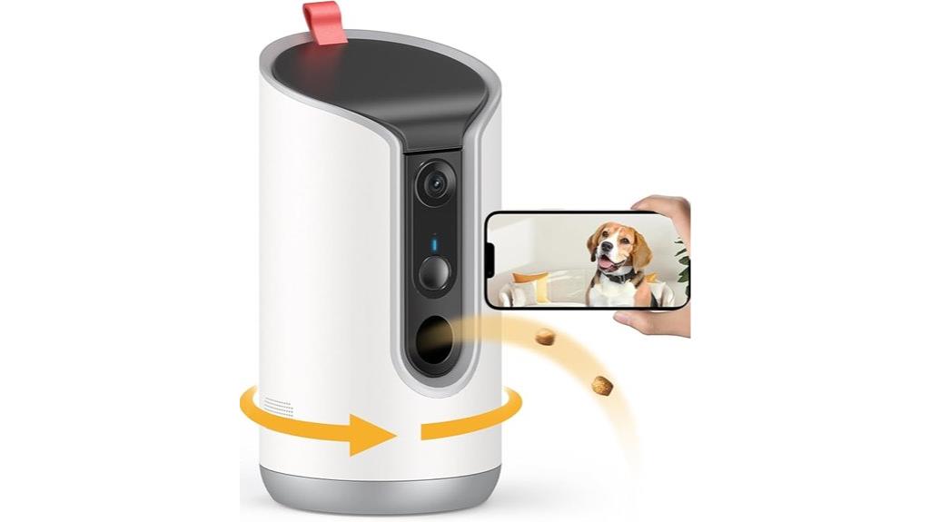 pet camera with treat dispenser