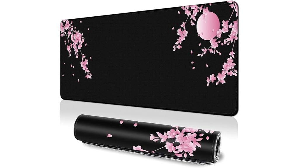 pink cherry blossom mouse pad