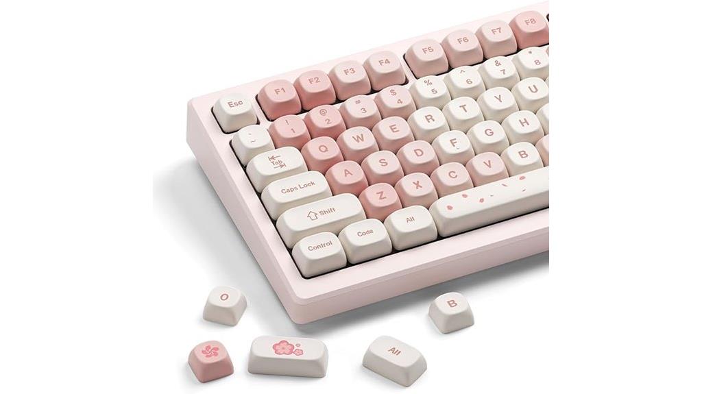 pink pbt keycaps