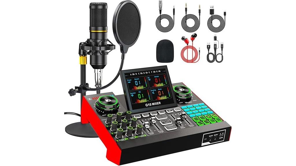 podcast recording equipment set
