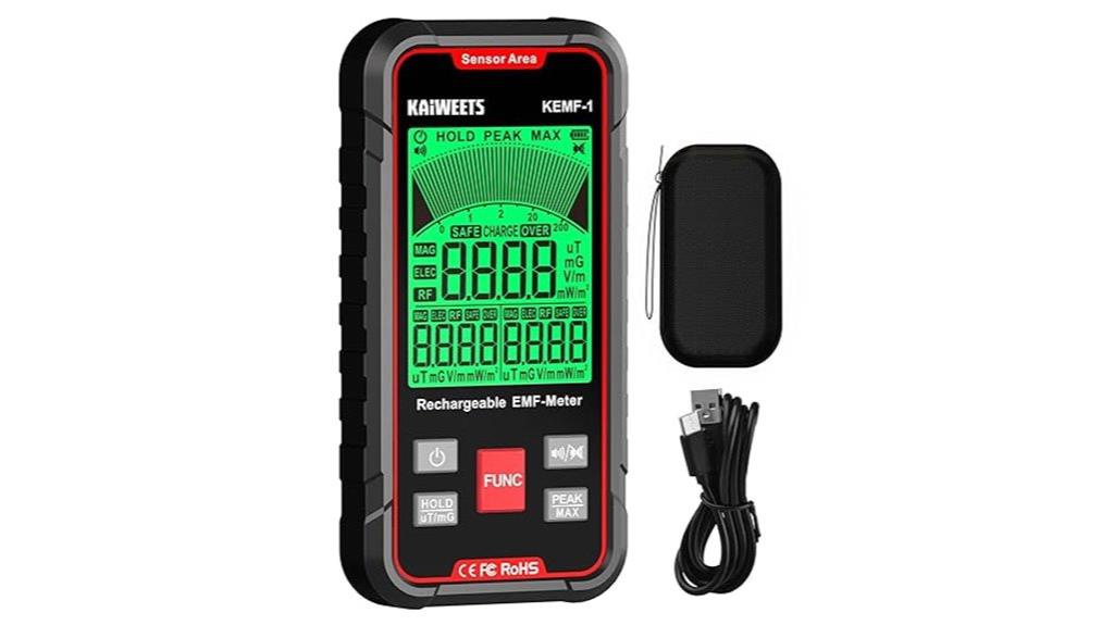portable 3 in 1 emf meter