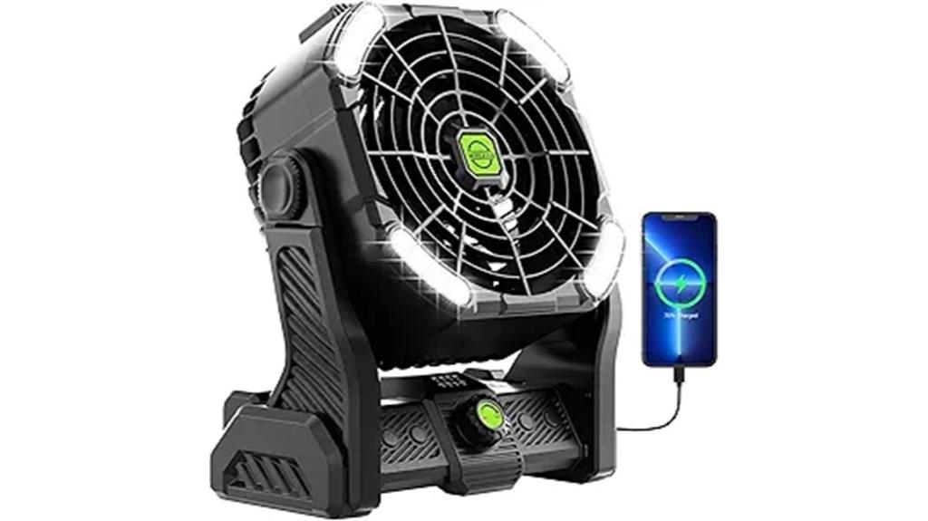 portable fan with led