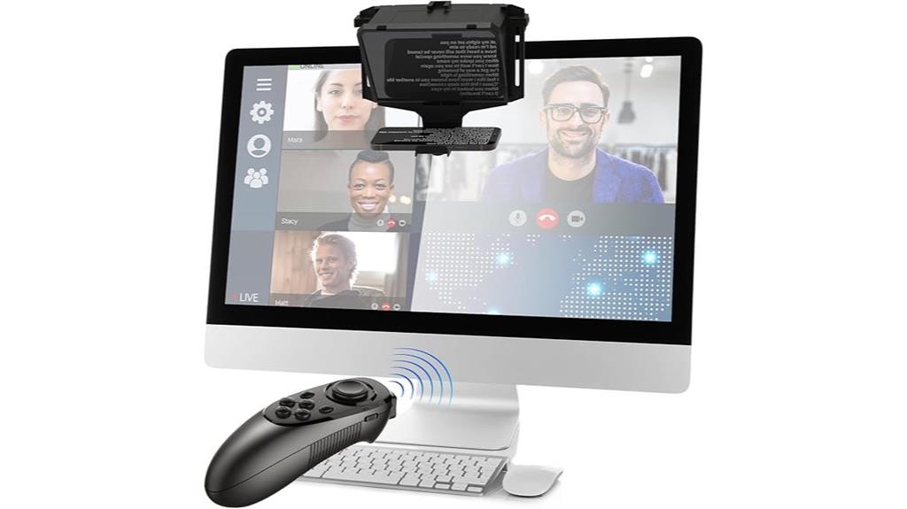 portable teleprompter with remote
