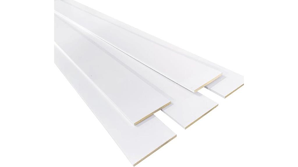 primed white hardwood board