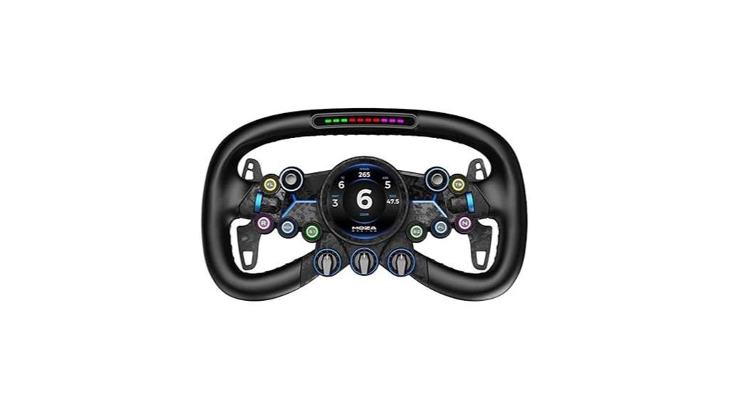 racing wheel with touchscreen